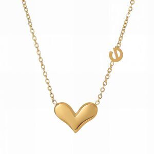 18K Gold Plated Women's Romantic Heart Necklace Gift for Her Everyday Luxury